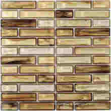 Мозаика из хрусталя с коричневой полосой